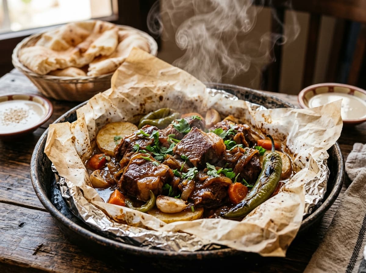 طاجن خضار باللحمه البلدي