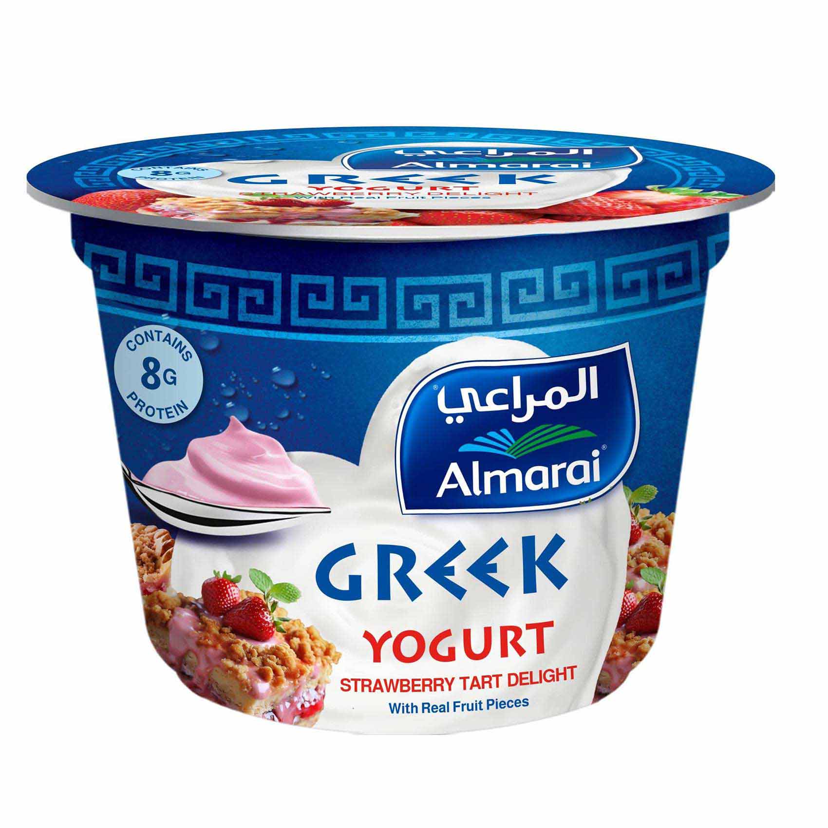 زبادي المراعي يوناني 170g-فراوله