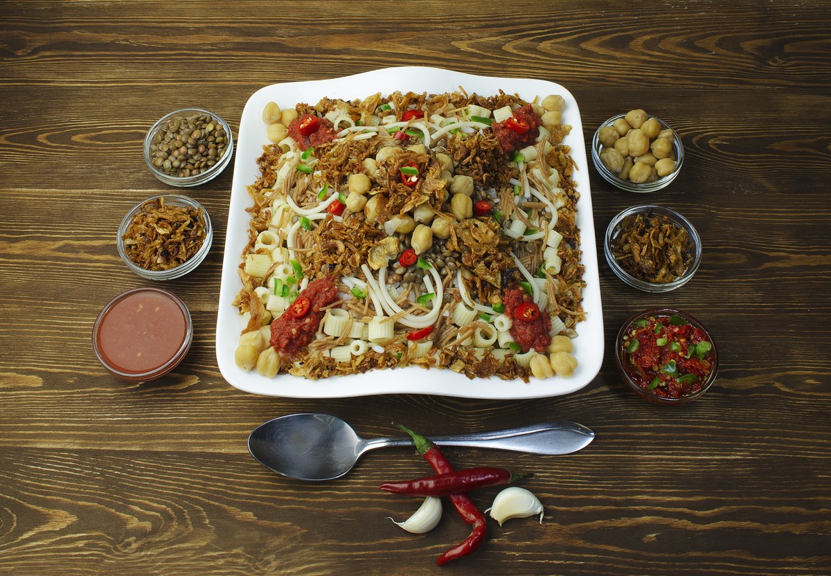 طبق كشري الحريف عائلي كبير